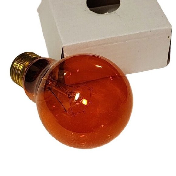 Orange 25w PARTY LIGHT BULB Decor 130V FIREPLACE NIB - Picture 3 of 6